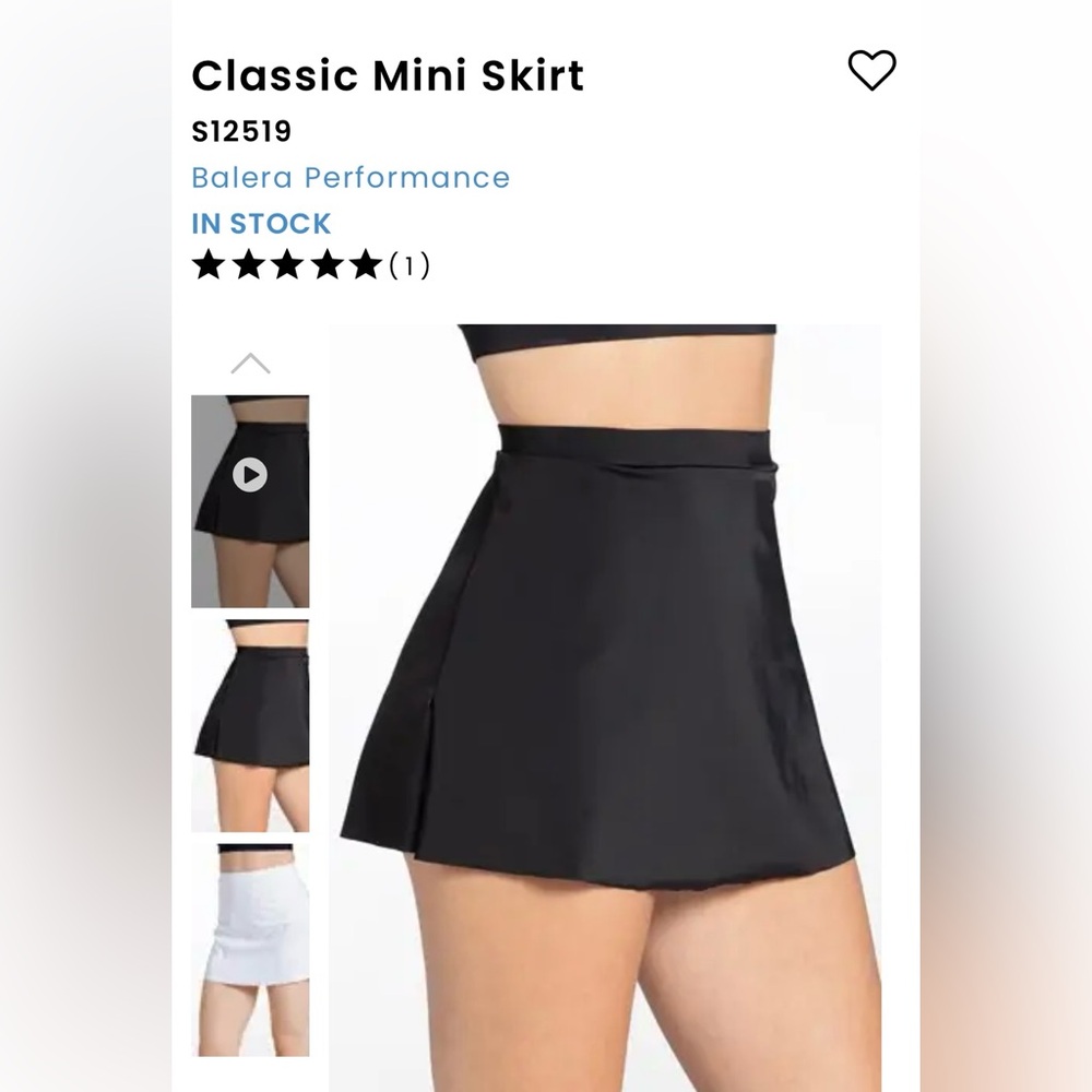 Black Mini Dance Skirt